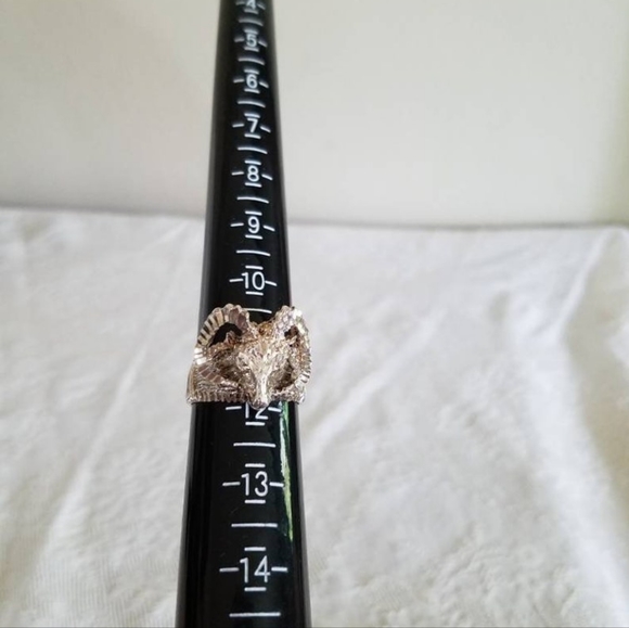 Sterling Ram Statement Ring - Picture 8 of 10